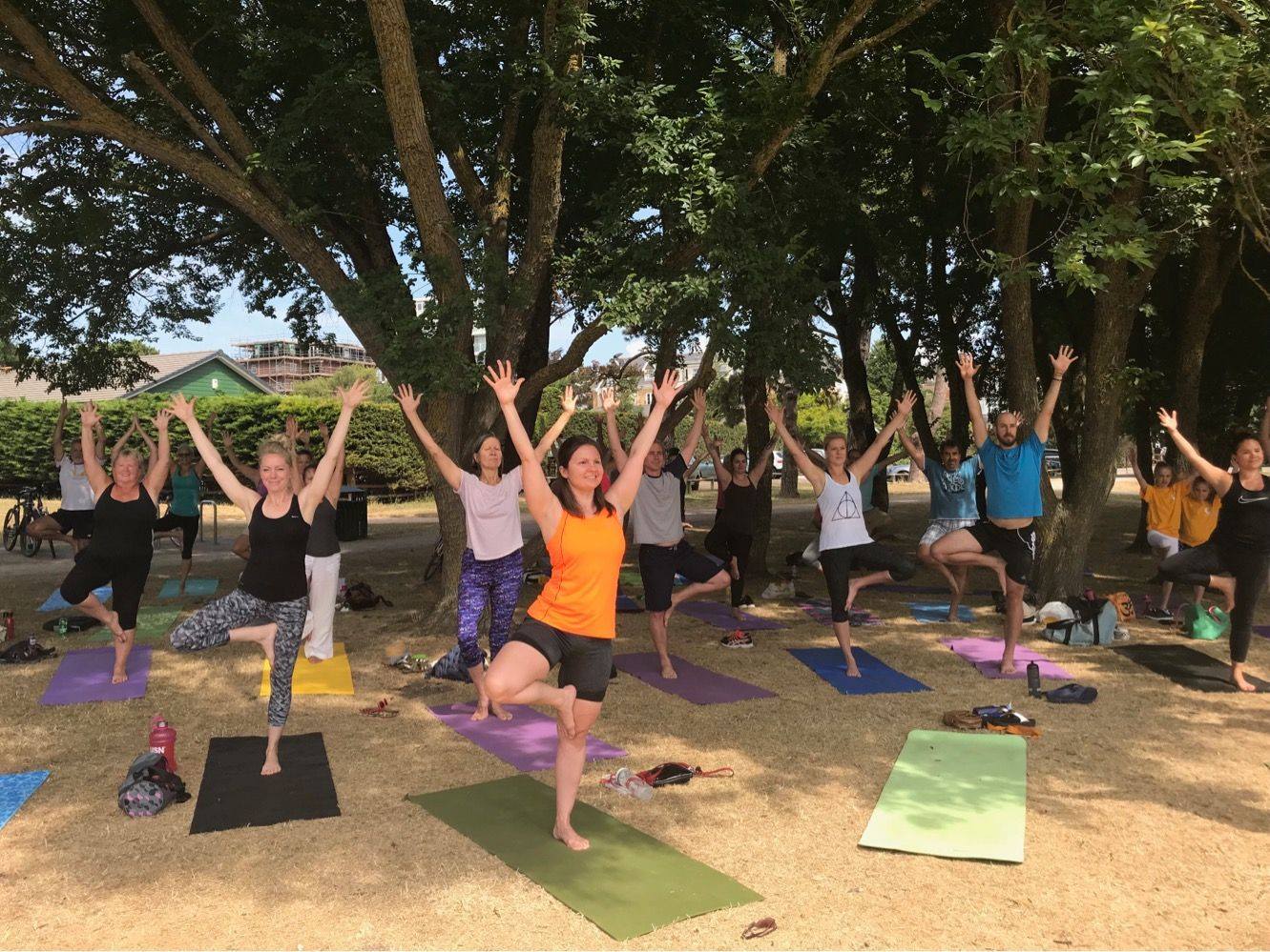 Yoga For Wellbeing Eastbourne In The Park Outdoor Family